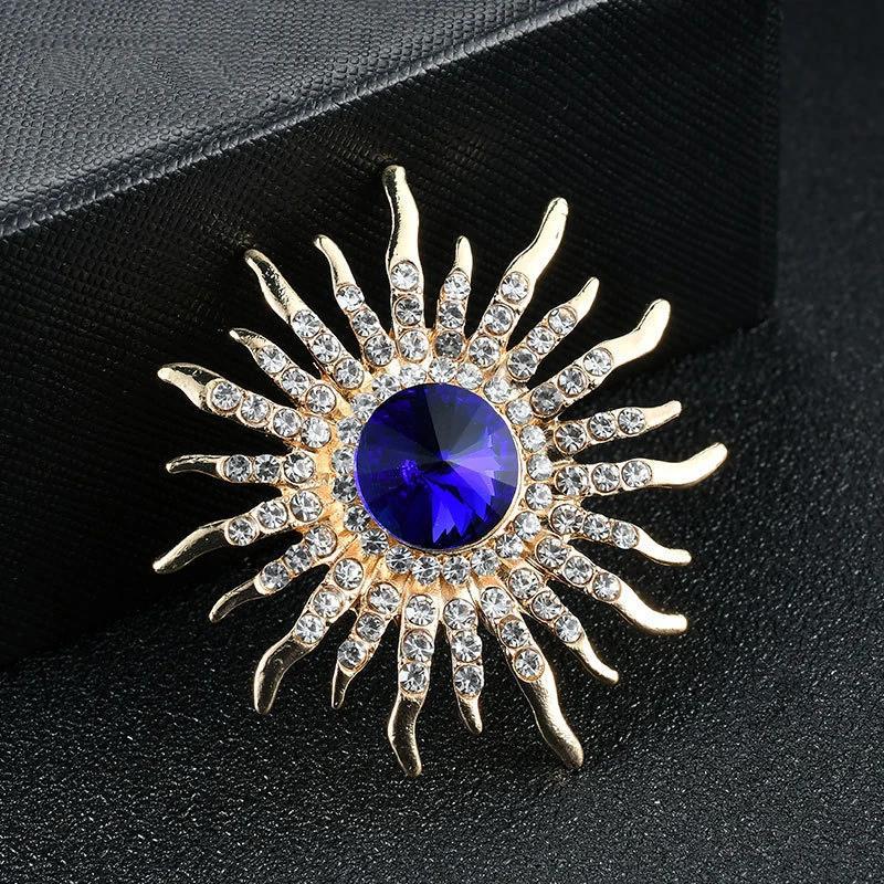 Luxurious And Elegant Colorful Crystal Brooch, Stylish Brooch, Clothing, Suit, Coat, Accessories, - Image 3